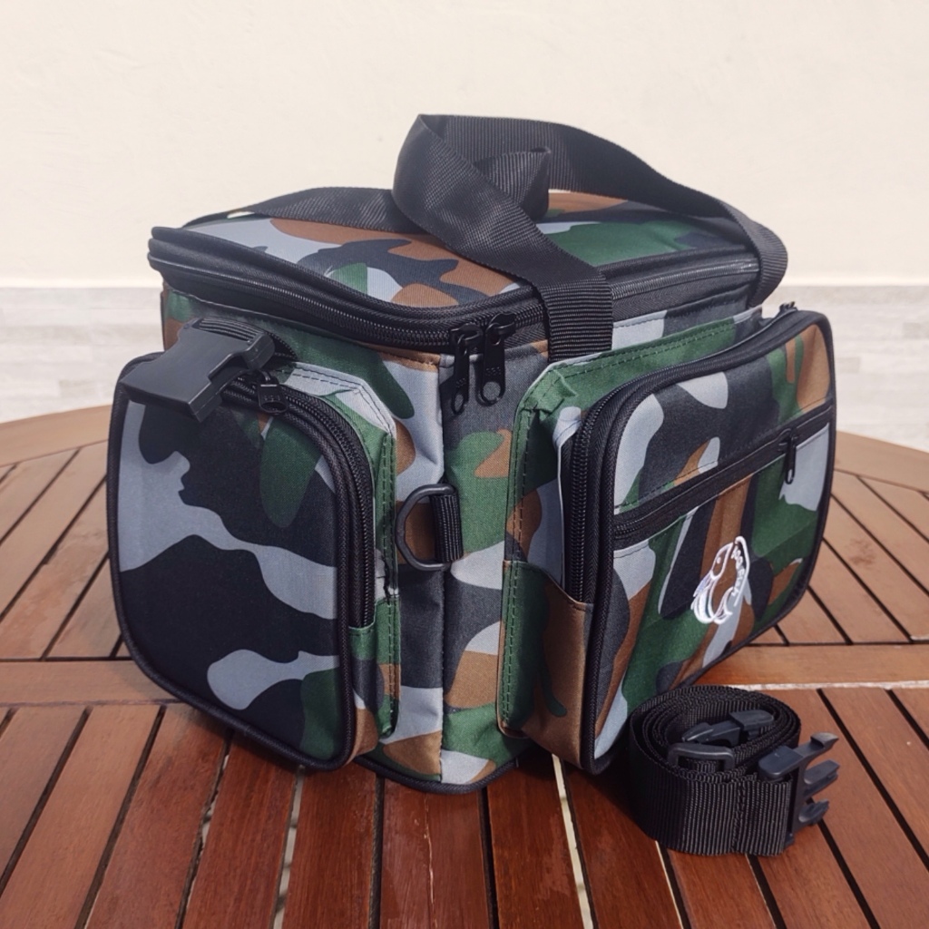 Bolsa/Mala de Pesca (Nova Versão) Camuflado Verde em Oferta na Shopee