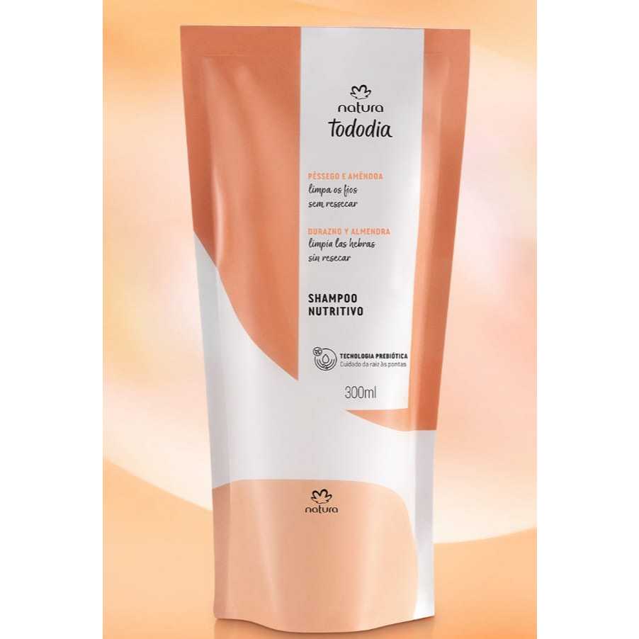 Refil Shampoo Nutritivo Tododia Pêssego e Amêndoa   Refil Shampoo Nutritivo Tododia Pêssego e Amêndoa 300 ml