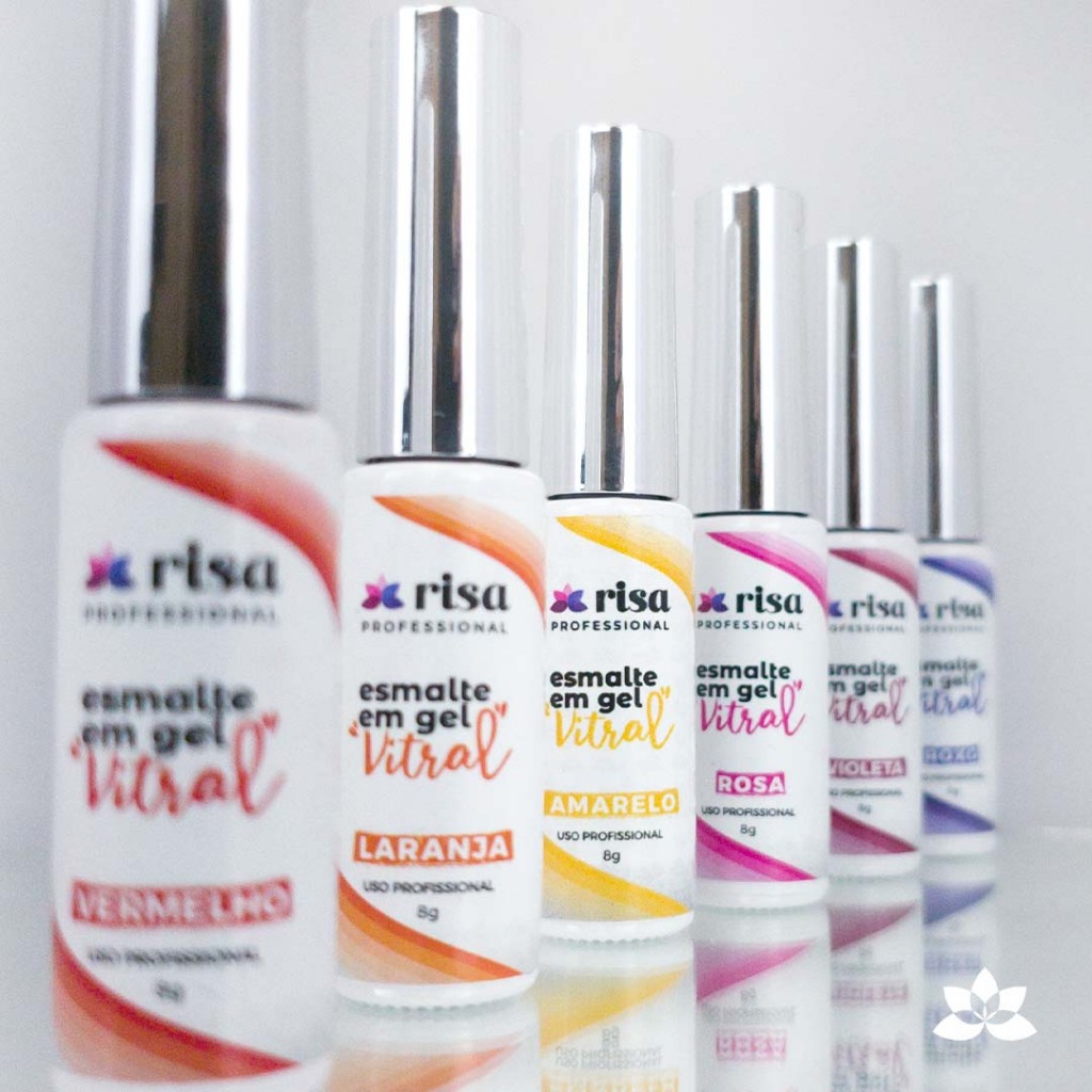 Esmalte Vitral em gel UV Risa 8g em Oferta na Shopee