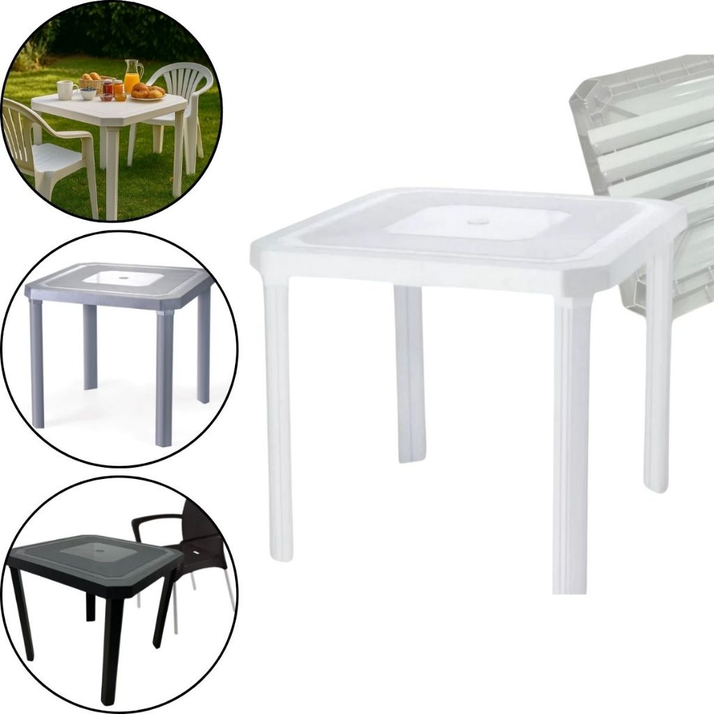 Mesa de Plástico Quadrada Desmontável: Onde Comprar | BuscaProdutos