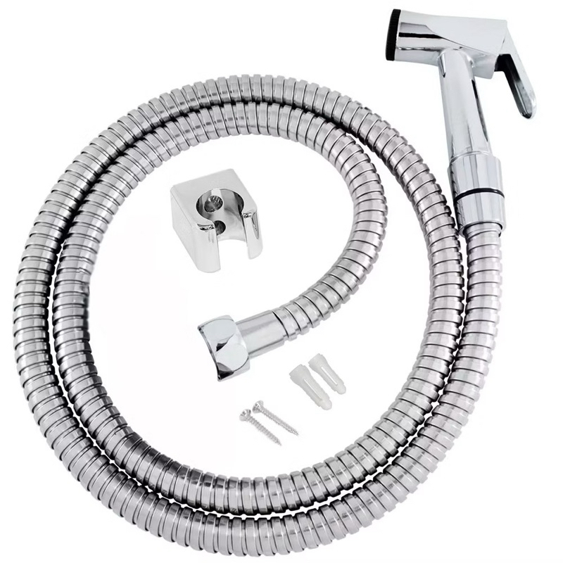 Ducha Higiênica Completa Para Banheiro/Bidê em Metal Sem Registro