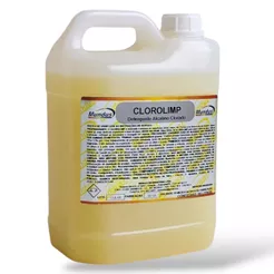 Detergente clorado alcalino Clorolimp Mundus 5 L limpeza bactericida com espuma