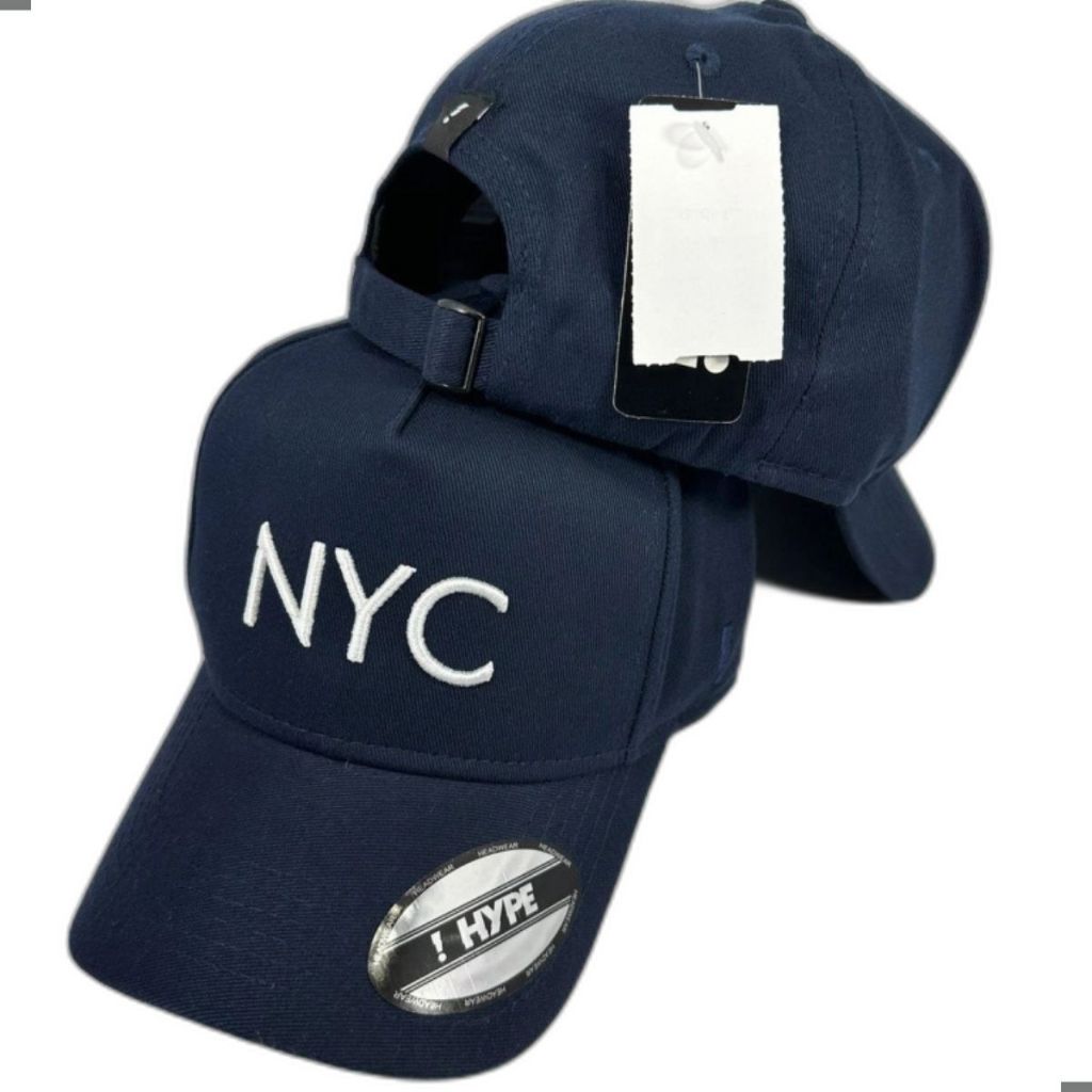Hype boné preto letras bordas aba curva frente alta trucker Adulto 57,5 cm profundidade 14,5cm Sarja