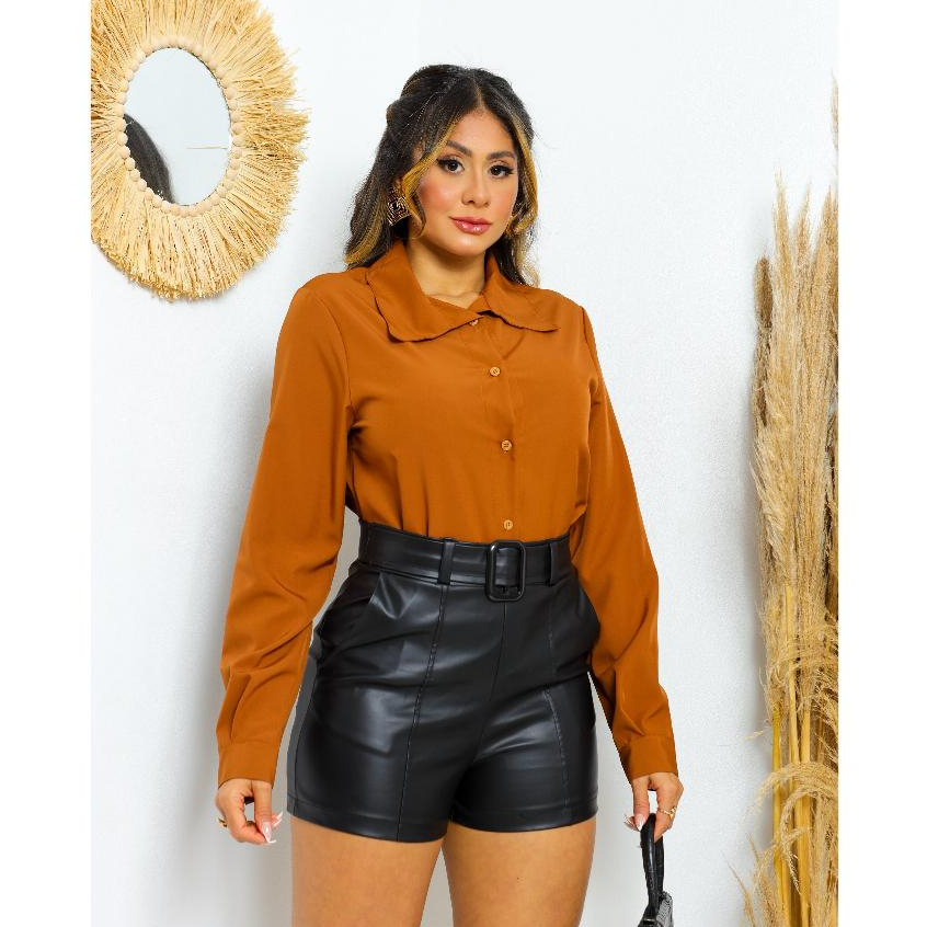 Blusa Femenina Estilosa Camisa Social FemininaCamisa Social Feminina Manga Longa em Oferta na Shopee