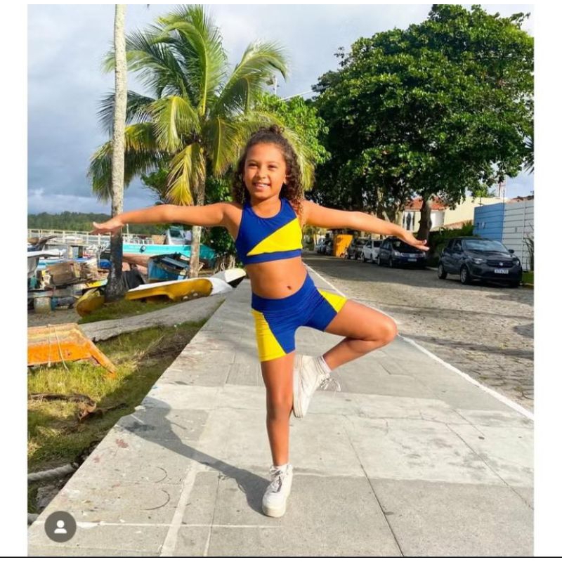 Conjunto de academia infantil fitness ( código Mônaco) em Oferta na Shopee