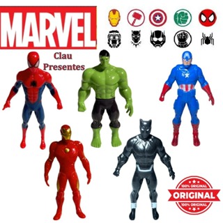 Boneco Marvel Original Super Heróis 9,5cm Coleção Hulk Capitão América Homem Aranha Homem de Ferro  Wolverine Pantera Ne em Oferta na Shopee