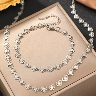 Conjunto Corrente Coração Prata 925 e ouro 18k em Oferta na Shopee