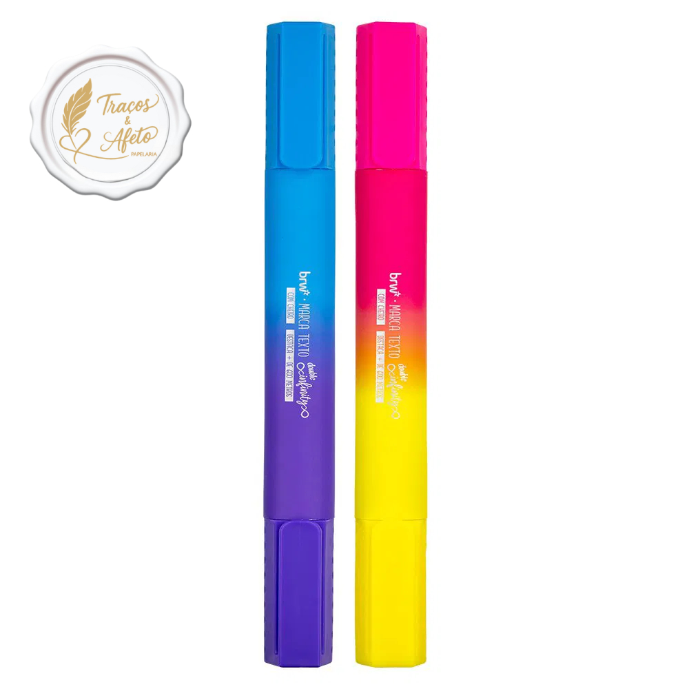 Caneta Colorida Marca Texto Gigante  - BRW Double Infinity Com Cheiro - 1 unidade em Oferta na Shopee