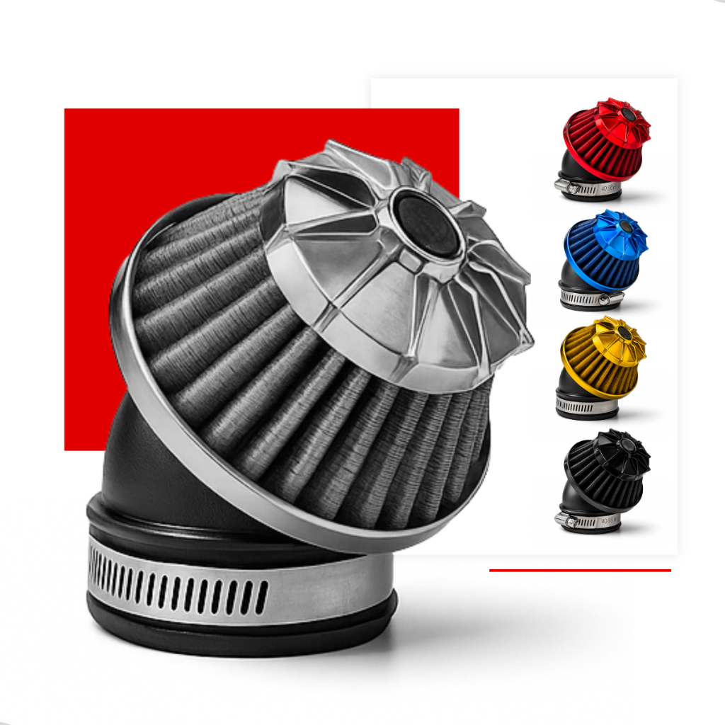 Filtro de Ar Esportivo Universal Motos Honda Yamaha 35mm 42mm 50mm em Oferta na Shopee