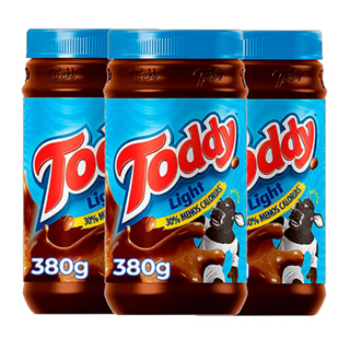Kit 3 Achocolatado Em Pó Light Toddy Pote 380g em Oferta na Shopee