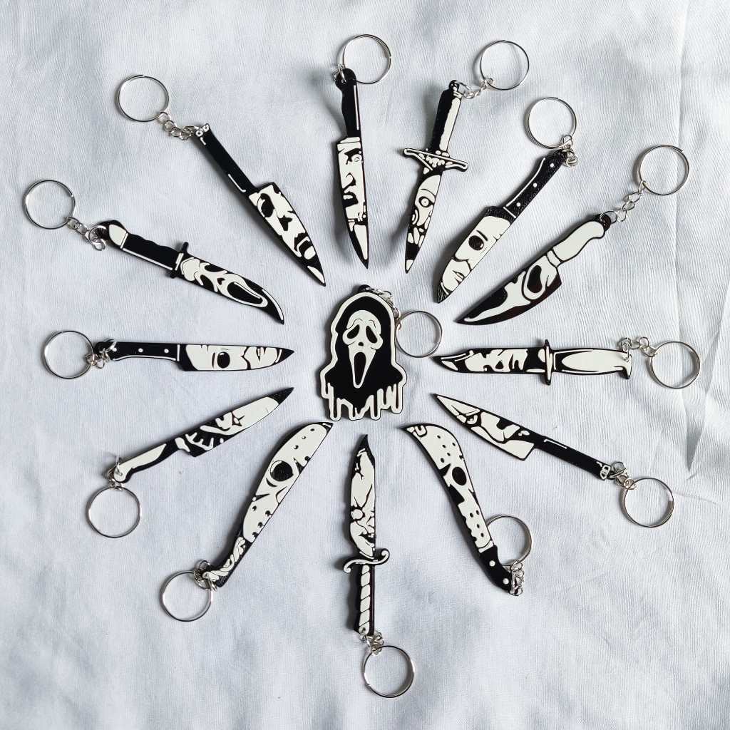Facas Chaveiro Ghost Face - Chucky - Mike Myers - It A Coisa - Fred Kruger - Jason - Jigsaw - Stab