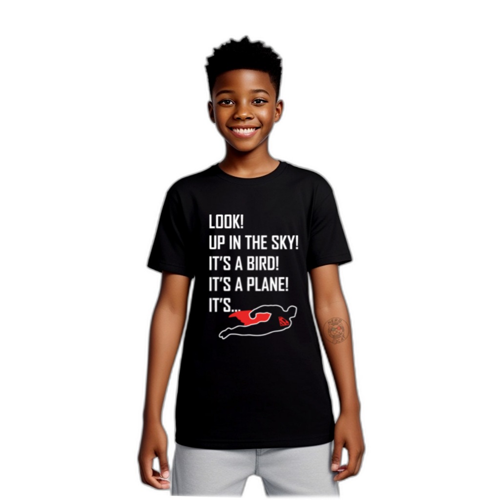 camiseta infantil superman super homem quadrinhos comics HQ frase filme bird passaro nostalgia retro cult nerd geek