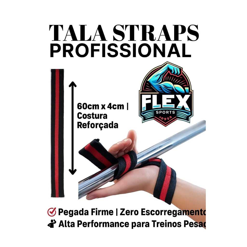 Tala Straps Academia Pro - Pegada Firme, Carga Pesada, Anti-Derrapante