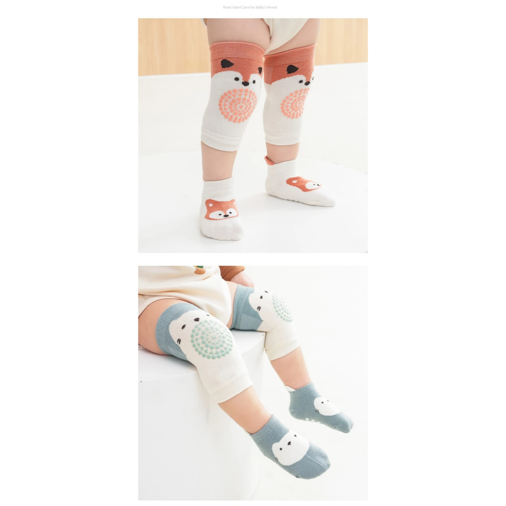 Kit 03 Pares de Joelheira Protetor Joelho Infantil Antiderrapante para Bebê Engatinhar Proteção