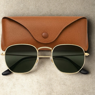 Óculos de Sol Hexagonal Feminino e Masculino com Lente Escura e Armação Metal Geométrico + caixinha preta em Oferta na Shopee