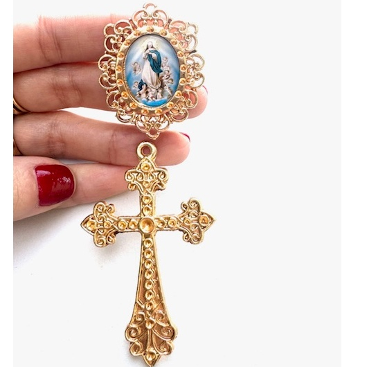 KIT NOSSA SENHORA DA CONCEIÇÃO + CRUZ  Nº 66 - 357 - (1 DUPLA)