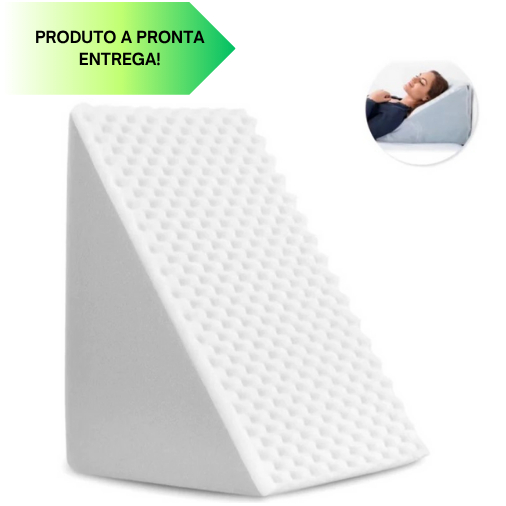 Travesseiro Encosto Triangular com Capa Removível Zíper – Almofada para Leitura, Repouso e Conforto na Cama