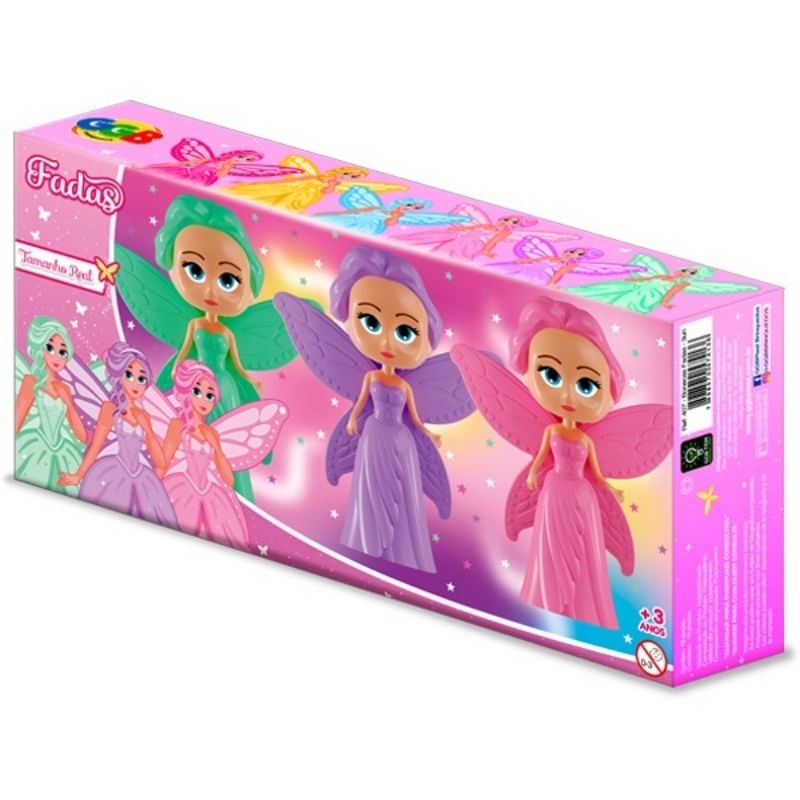 kit 3 boneca fadinha de montar - GGB Briquendos