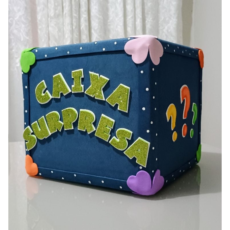 CAIXA SURPRESA EDUCATIVA EM EVA (20 x 20) em Oferta na Shopee