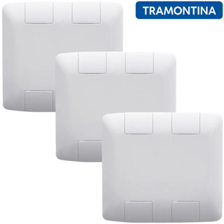 Kit 3 Unidades Placa Tampa Cega 4X4 Aria Acabamento Caixa Eletrica Parede - Tramontina em Oferta na Shopee