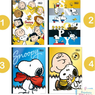 Caderno Brochura Capa Dura Colegial Snoopy 80 Folhas Tilibra em Oferta na Shopee