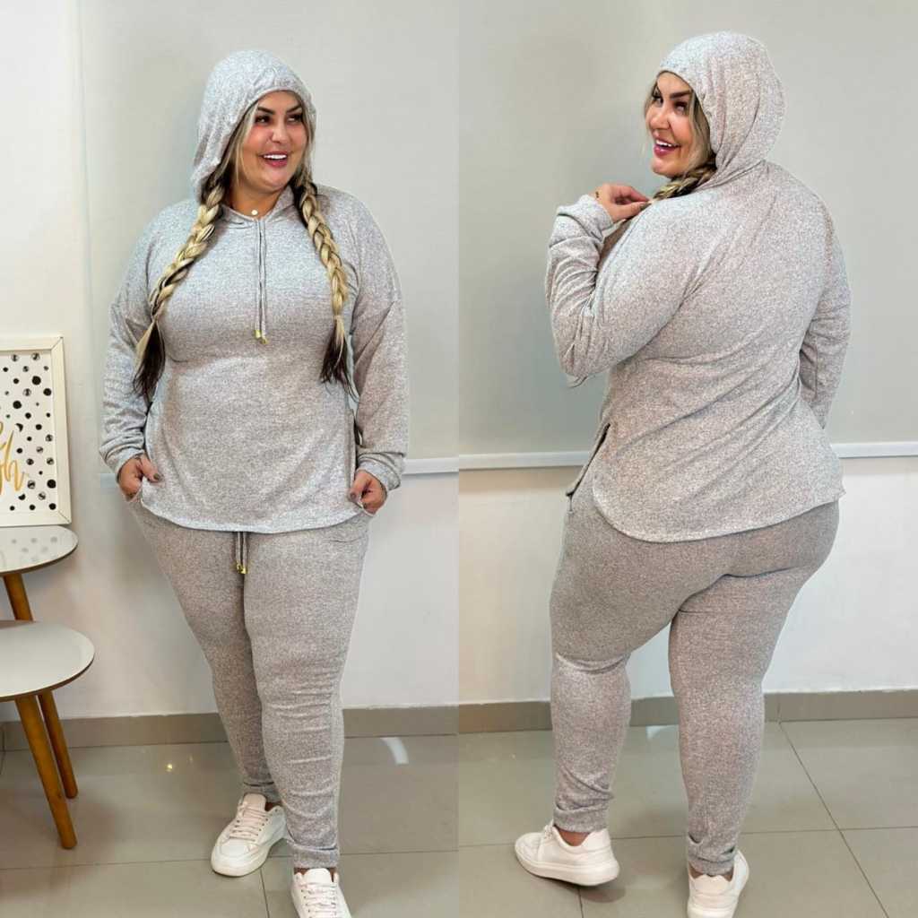 Conjunto Lanzinha Plus Size com Capuz