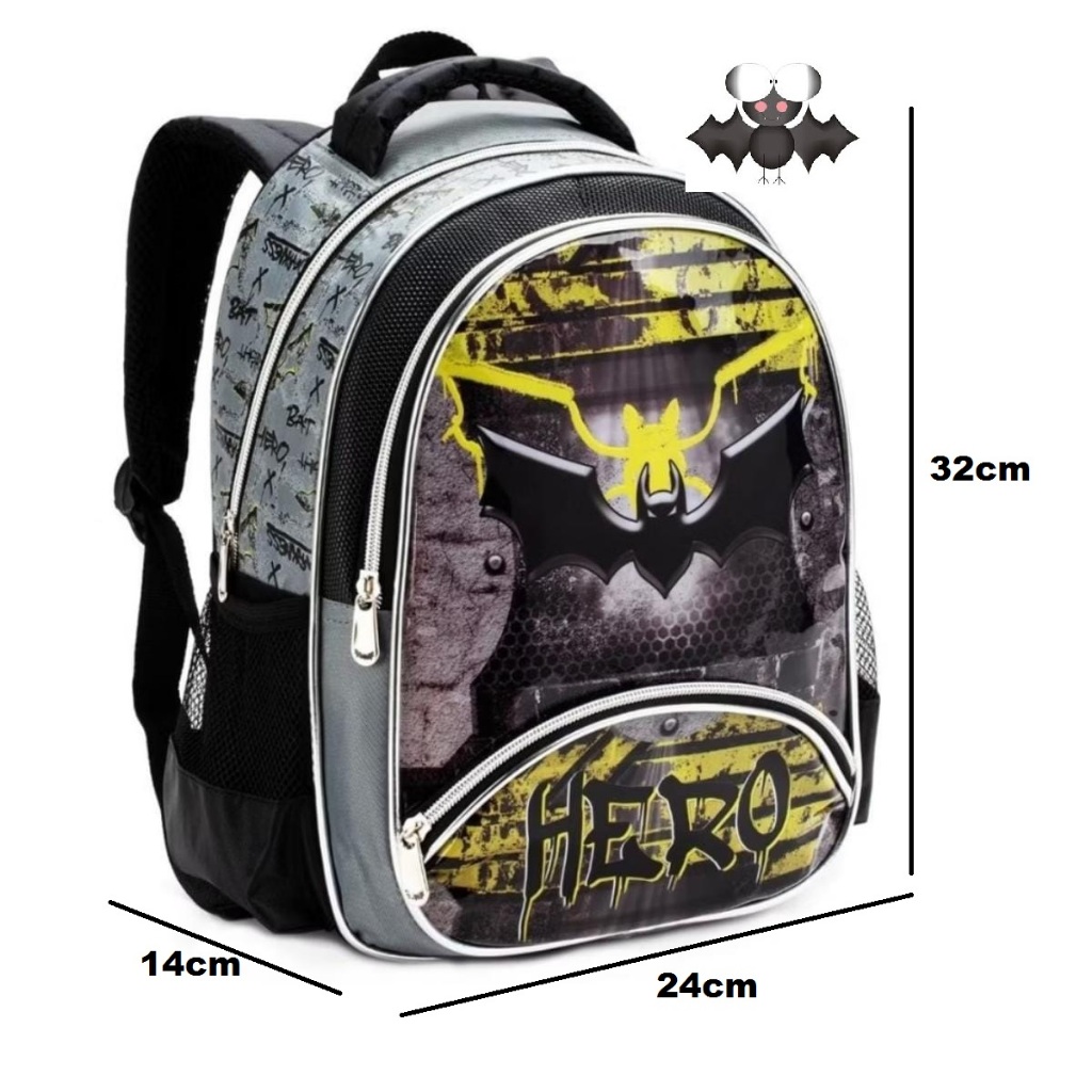 Mochila de costas Batman Homem Morcego creche 32x24x14cm em Oferta na Shopee
