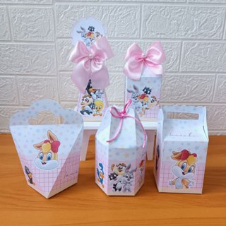 PEGUE E MONTE - Kit Personalizados Baby Looney Tunes  Rosa Menina - Lembrancinhas Caixinhas para festa infantil em Oferta na Shopee