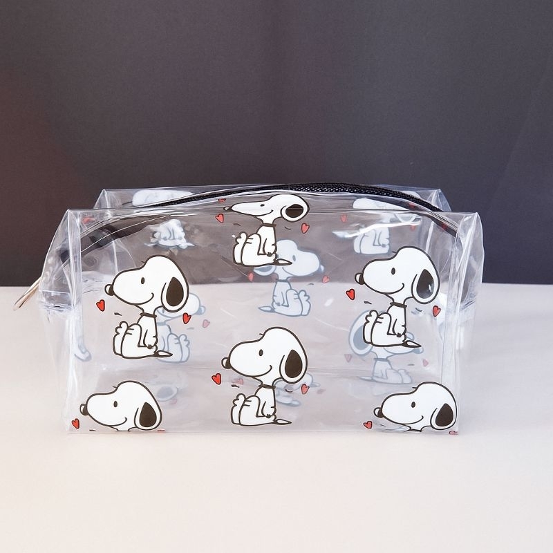 Necessaire estojo snoopy  transparente