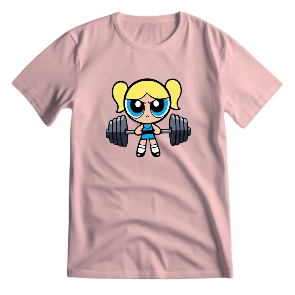 Camiseta Feminina Lindinha Meninas Super Poderosas Treino Academia 100% Algodão Várias Cores