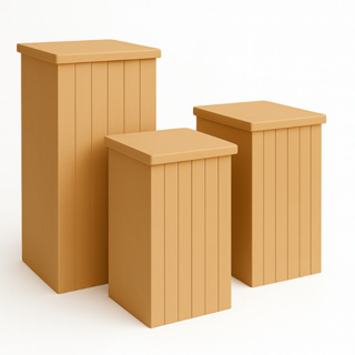 Kit Trio Mesa Fake MDF para Decoração de Festa Conjunto Desmontável e Prático em Oferta na Shopee