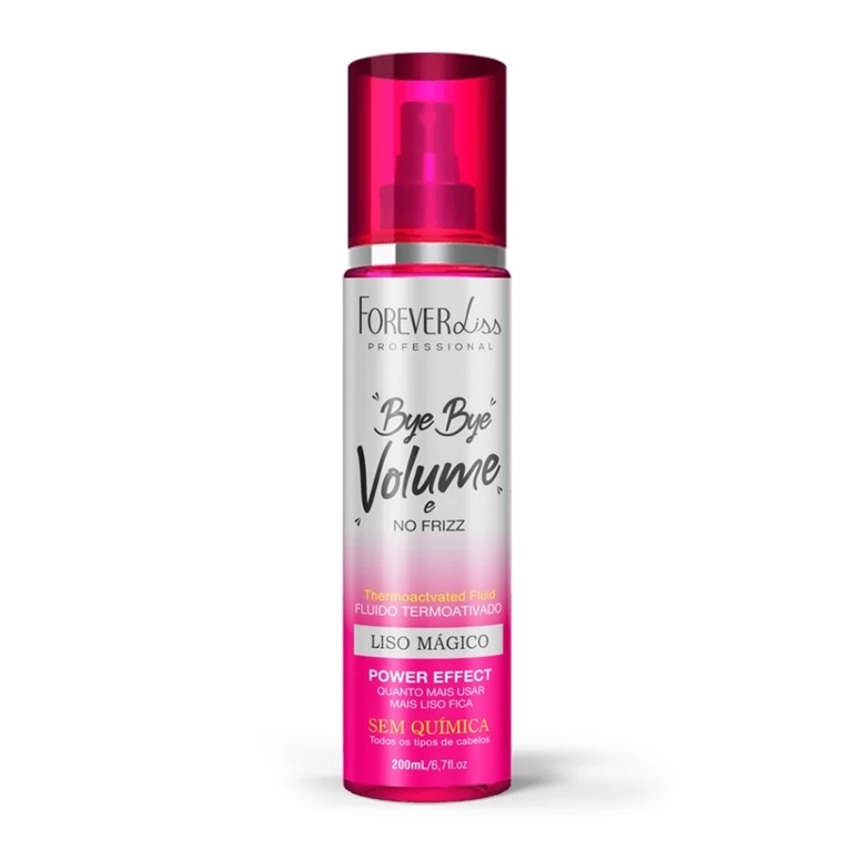 Forever Liss Bye Bye Volume No Frizz, Spray Liso Mágico 200ml