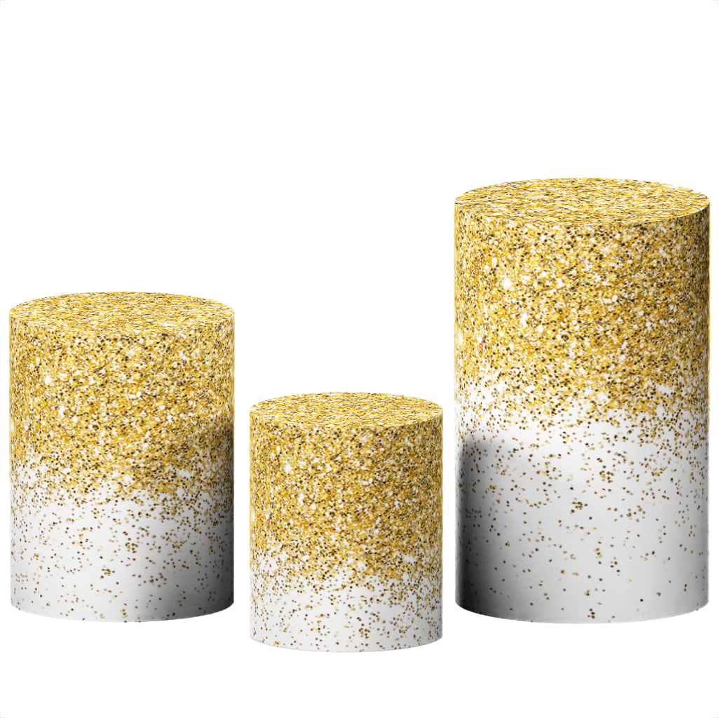 Trio Capa Cilindro Sublimado Brilho Dourado Glitter Veste Fácil em Oferta na Shopee