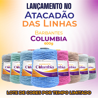 Barbante Columbia 600g Fio 6 - Crochê Tricô Macramê - LANÇAMENTO DE CORES NOVAS em Oferta na Shopee