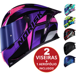 CAPACETE NORISK FLOW PULSE ROBOT DAYTONA MONOCOLOR em Oferta na Shopee