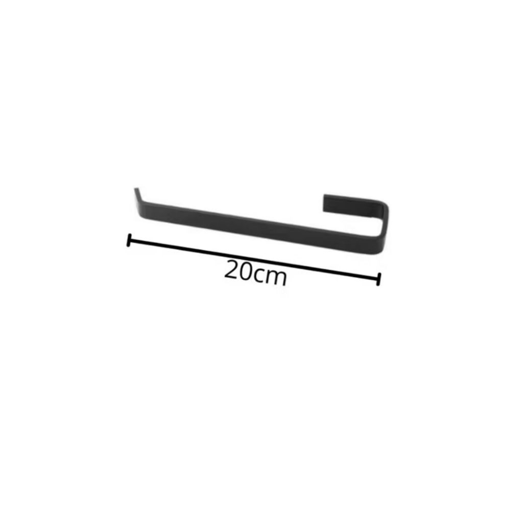 Kit Acessorios Para Banheiro Alumínio Quadrado 4 Peças Preto Fosco