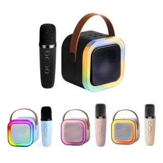 K12 Caixa de som sem fio com microfone Karaokê entretenimento familiar mini Alto-falante Bluetooth portátil em Oferta na Shopee