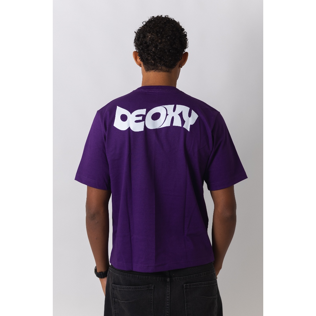 Camiseta Boxy Roxa Premium Estampa Back to Back