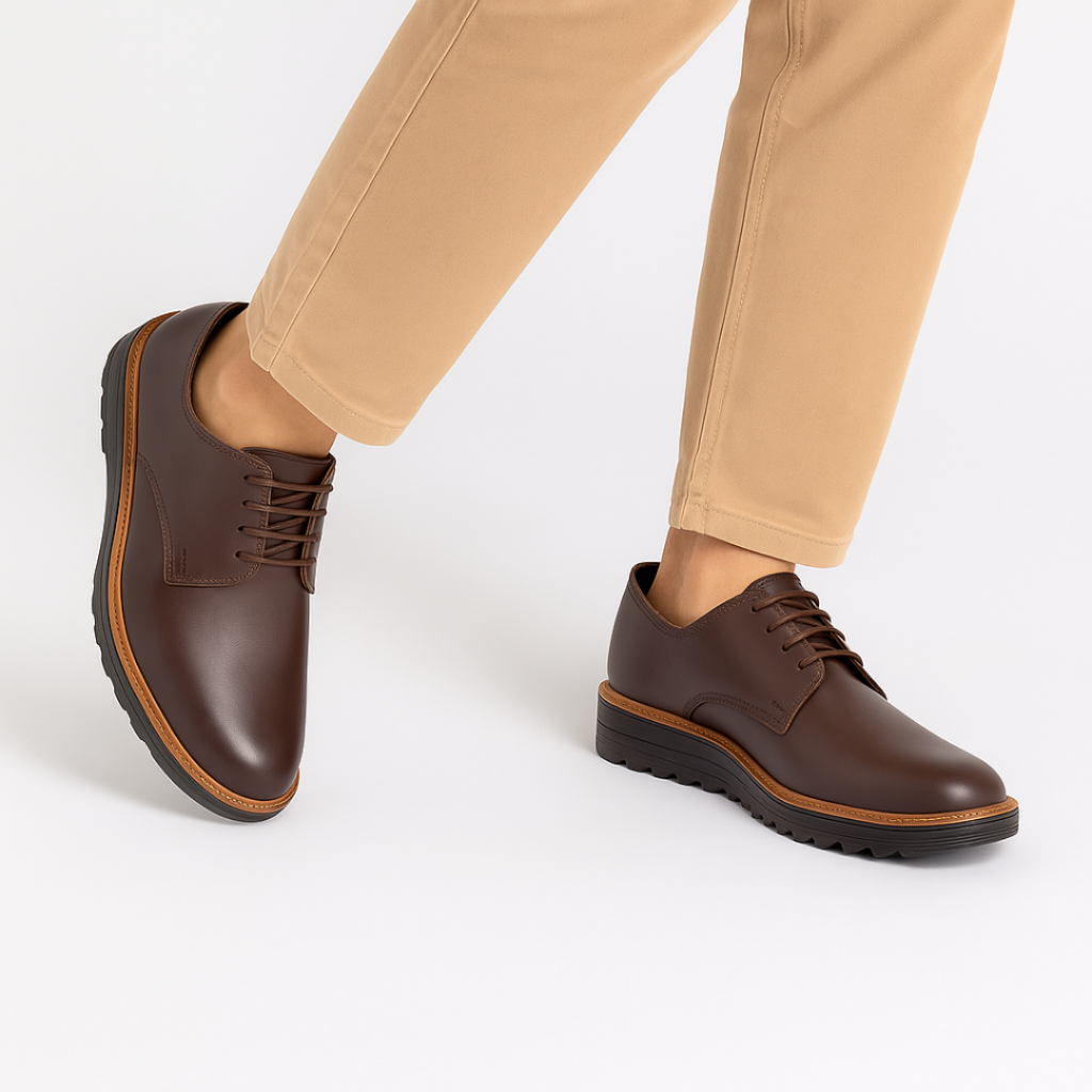 Sapato Oxford Masculino Confortável Solado Borracha Leve Casual e Social Elegante