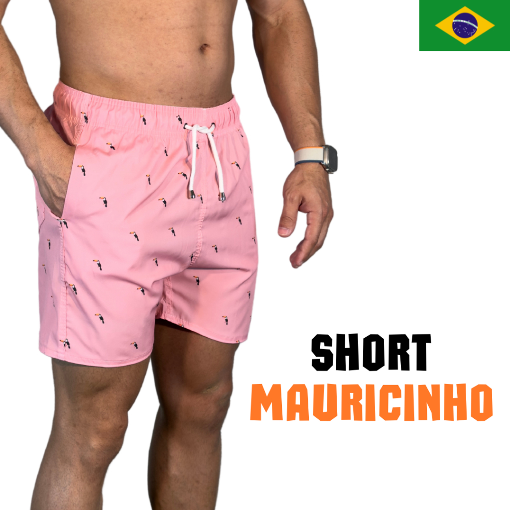 Bermuda Masculina Casual Academia Fitness Praia Lazer Estilo Mauricinho Tecido Premium