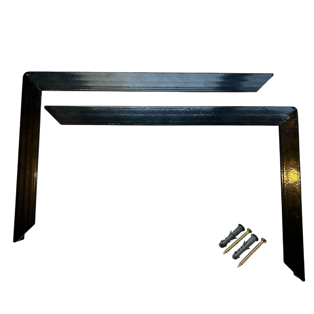 2 Suporte Mão Francesa Reforçada 30 Cm Preto Mais Parafusos em Oferta na Shopee