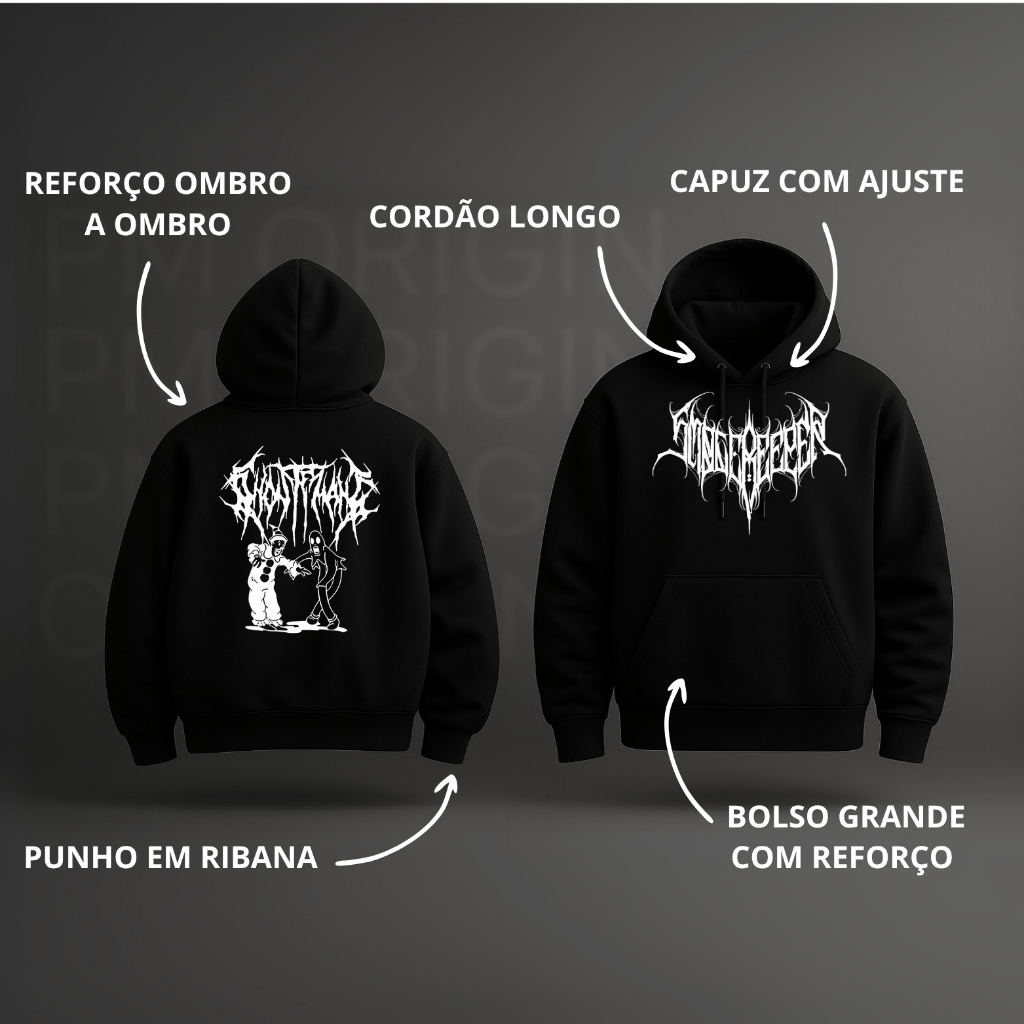 Moletom Ghostemane Oficial 100% Algodão Premium  - Conforto e Estilo Gótico Único