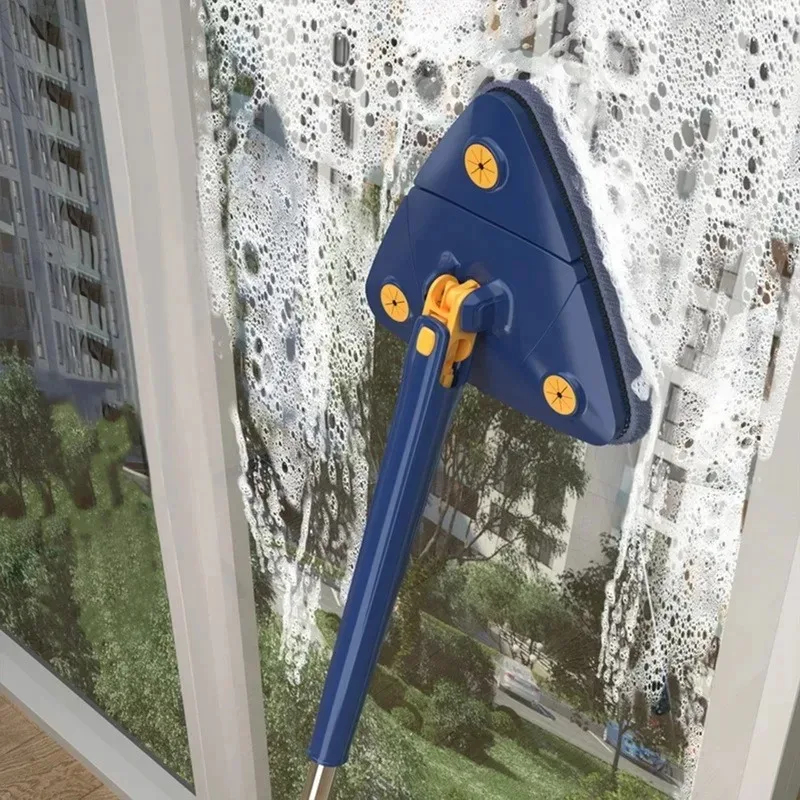 Esfregão Triangular Mop com Refil Rodo Limpador Giratório Mop 360°