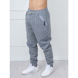 Calça moletom PIUS SIZE com lã masculinas /Bolsos com ziper /Cintura elástica G1-G4 em Oferta na Shopee