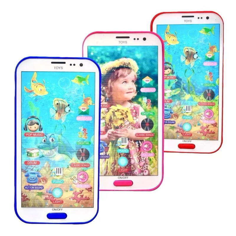 Brinquedo Celular Infantil Musical Sons Com imagem Smartphone Para Criança 3D