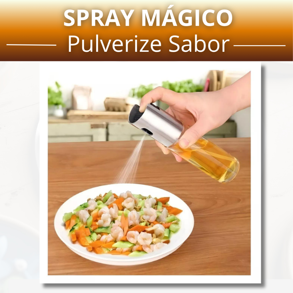 Kit Spray Borrifador Pulverizador Azeite Galheteiro Vidro Inox Pulverizador Vinagre Oleo 100ml