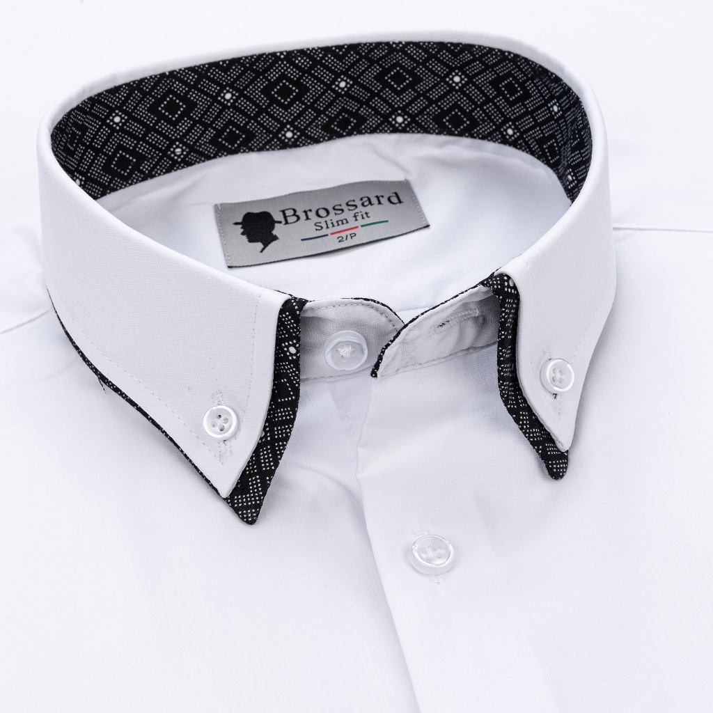 Kit 1/2 Brossard Camisa masculina slim decote listrado multicolor Respirável para Trabalho e Casual em Oferta na Shopee