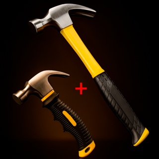 Kit Martelo Unha Profissional 25mm + Mini Martelo 16cm Com Cabo Emborrachado e Fibra Portátil em Oferta na Shopee