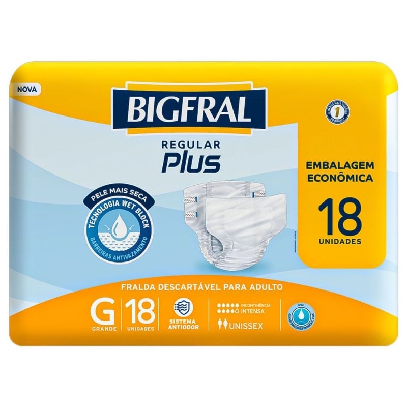 kit 4 pacotes Bigfral Plus tamanhos variados