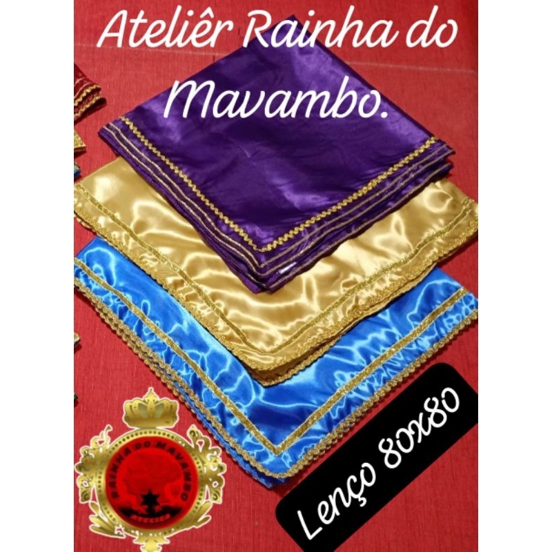 Lenço Cigano Cetim de cabeça (Ori), 80x80 cm.